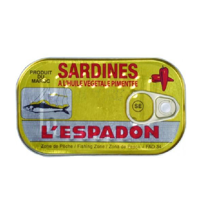 Sardines A l’huile vegetale pimenté « L’espadon »