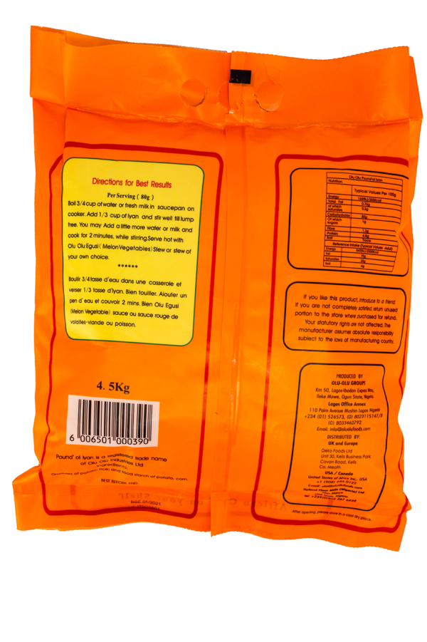Farine d'igname blanc 4kg – Image 3